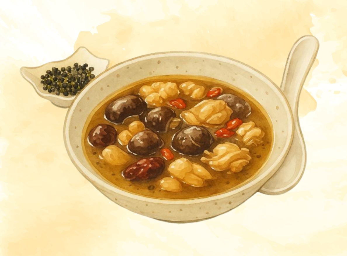刺蔥紅棗香菇雞湯